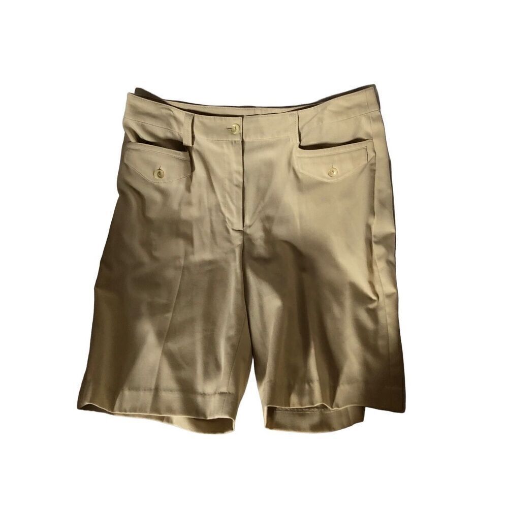 EP Pro Tour Women's Tan Polyester And Spandex Blend Golf Shorts Size 8